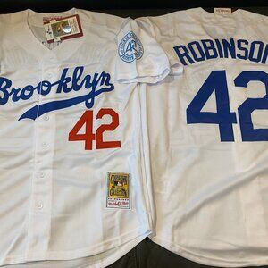 Mitchell & Ness BROOKLYN DODGERS JACKIE ROBINSON Men's JERSEY Sz M,L,XL,2XL NEW